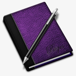 紫色笔记本素材