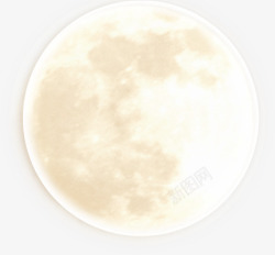 黄白色圆圆的月亮中秋节素材