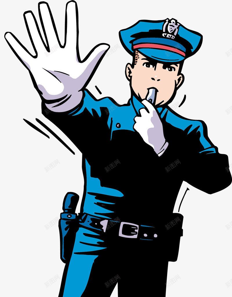 卡通警察png免抠素材_88icon https://88icon.com EPS 交警 卡通 卡通人物 工作者 指挥 男人 警察