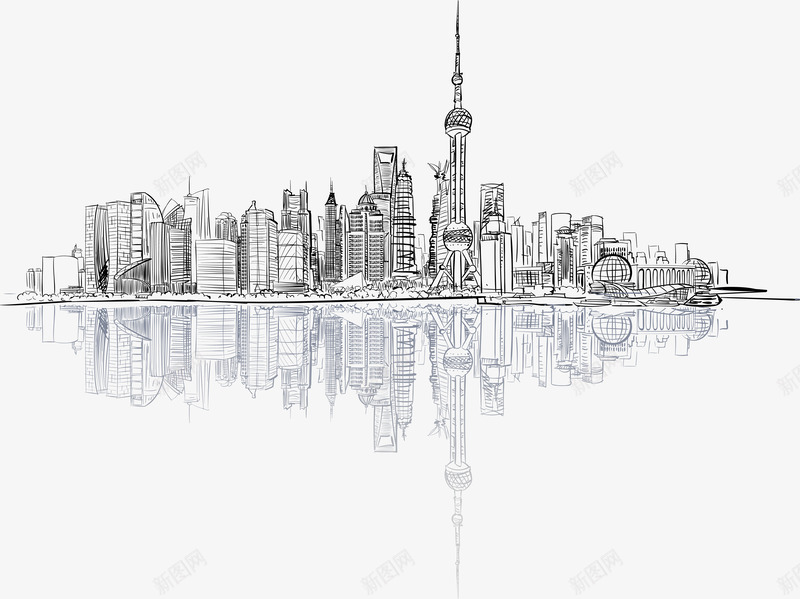上海建筑png免抠素材_88icon https://88icon.com 上海 名片 城市 城市现代上海 外滩 建筑 手绘 文化 旅游