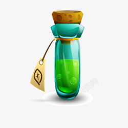 木塞瓶塞卡通绿色液体漂流瓶高清图片
