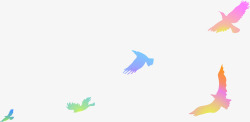 彩色的鸽子彩色飞鸟漂浮矢量图高清图片
