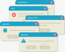 系统弹窗蓝色边框系统提示矢量图高清图片