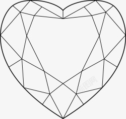 心形钻石矢量图素材