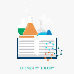 化学分子图扁平化学理论插画高清图片