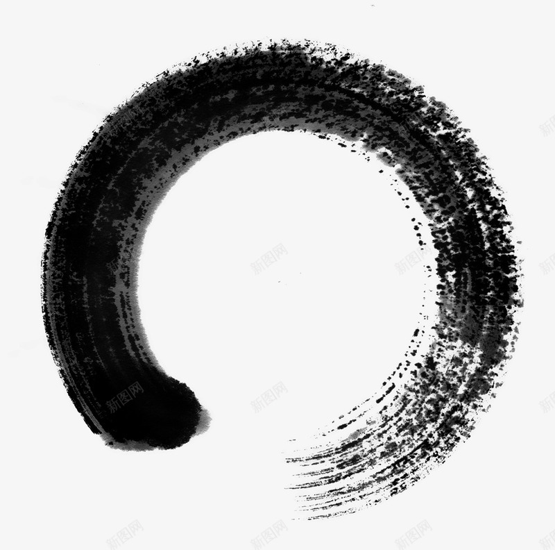 圆形水墨风格边框psd免抠素材_88icon https://88icon.com PNG高清 中式风格 圆形 水墨 水墨风边框 海报设计点缀 边框