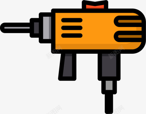 电钻图标电手钻卡通图标图标