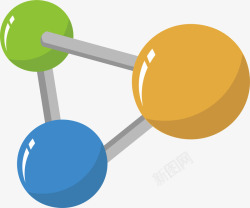 三角形分子结构矢量图素材
