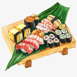 日系美食美食手绘插画图高清图片