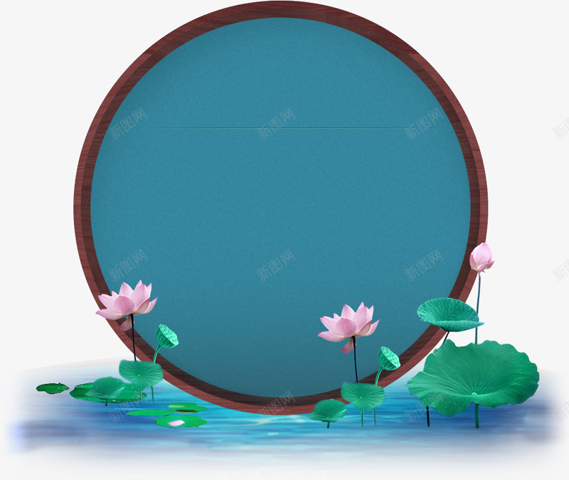 荷花池背景png免抠素材_88icon https://88icon.com 素材 背景 花池