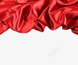 红色丝绸布素材
