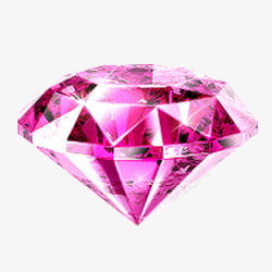 粉紫色多边形钻石素材