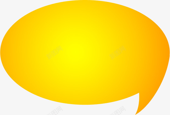 黄色简单对话气泡开业png免抠素材_88icon https://88icon.com 对话 开业 气泡 简单 黄色