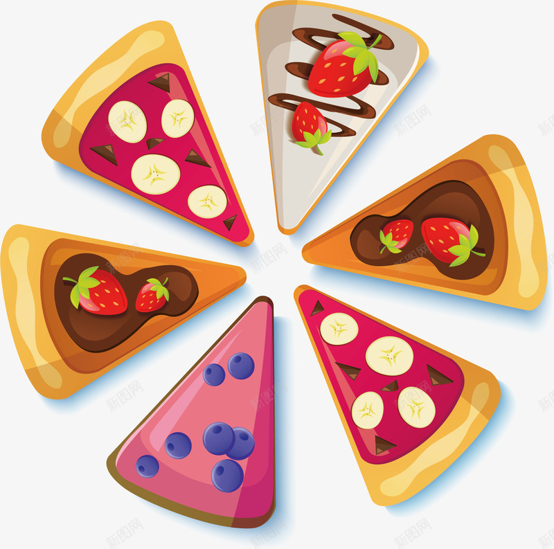 手绘美味披萨png免抠素材_88icon https://88icon.com 创意 卡通 可爱 彩色图 手绘图 披萨 简单