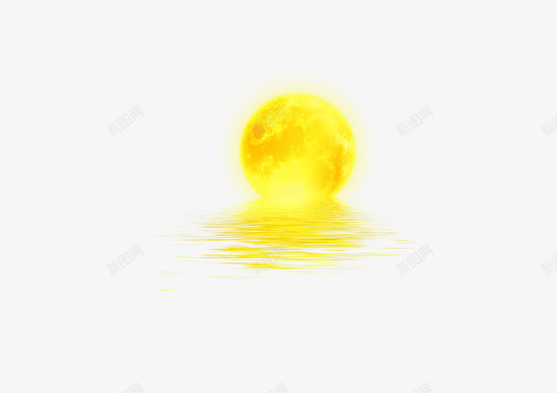 金色中秋海上明月psd免抠素材_88icon https://88icon.com 中秋 海上明月 节日 金色