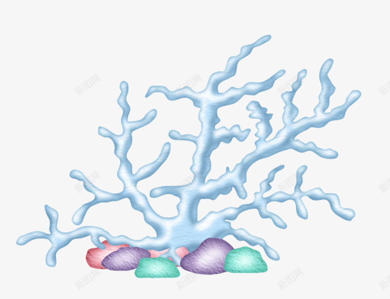 白色珊瑚植物png免抠素材_88icon https://88icon.com 好看 珊瑚 白色 简单