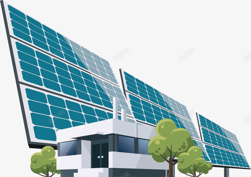 太阳能吸热板png免抠素材_88icon https://88icon.com 光能 可持续发展 太阳能 矢量素材 绿色能源