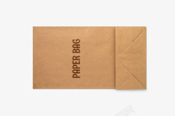 棕色牛皮纸棕色的可爱纸袋实物高清图片