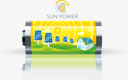生态太阳能电池矢量图素材