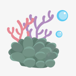 海底海藻珊瑚素材