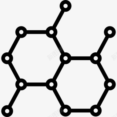 热带生物分子图标图标