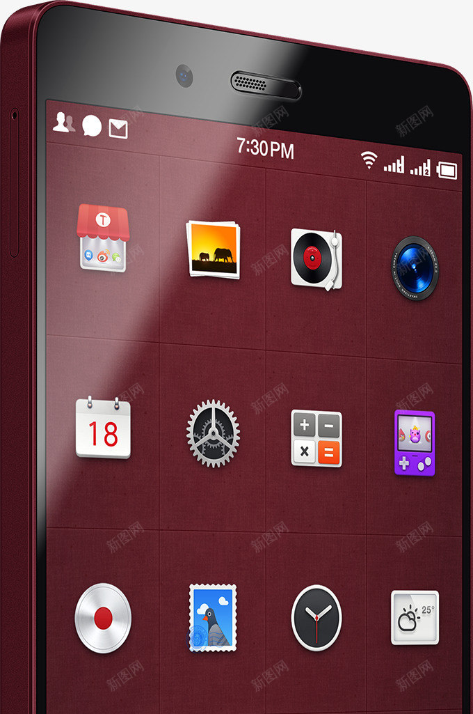 酒红色坚果pro2png免抠素材_88icon https://88icon.com 599英寸 incell显示屏 坚果pro2 坚果手机 型号OS105 酒红色 锤子
