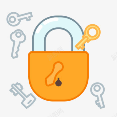 关键锁隐私保护安全安全小东西的图标图标