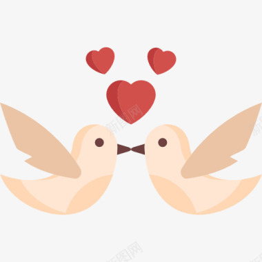爱情动物爱情鸟图标图标