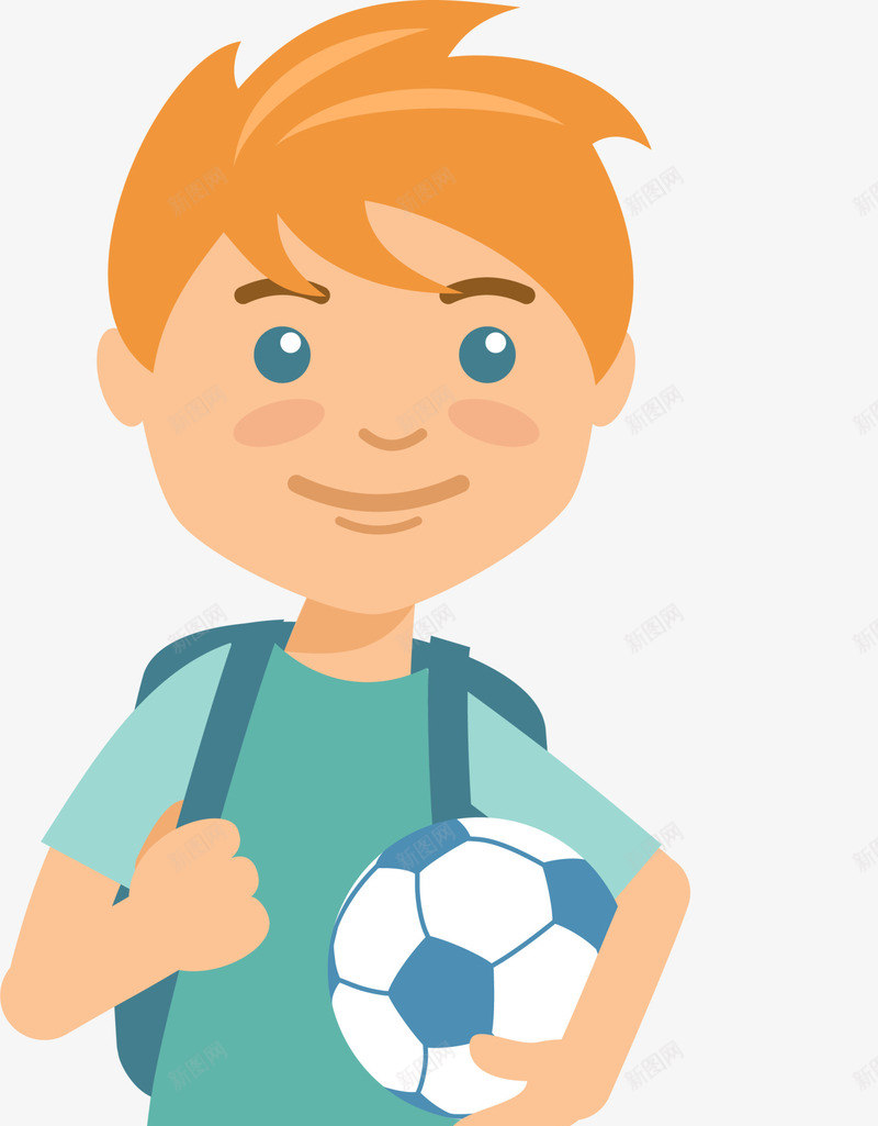 背着书包的可爱小男孩png免抠素材_88icon https://88icon.com 可爱小男孩 开学季 开心 拿着足球 背着书包 蓝色书包