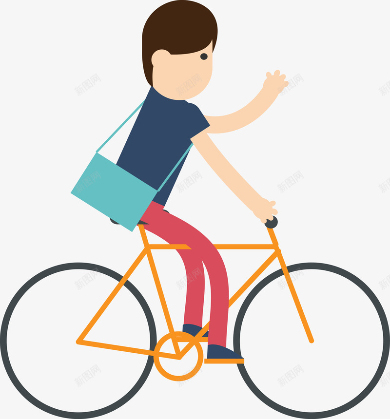 骑车上学的男孩png免抠素材_88icon https://88icon.com 上学 单车 卡通人 卡通骑车的人 男孩 矢量骑车的人 自行车 骑自行车 骑车 骑车人