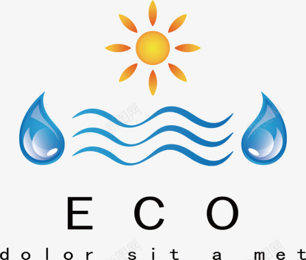 水流漩涡水滴创新能源logo矢量图图标图标