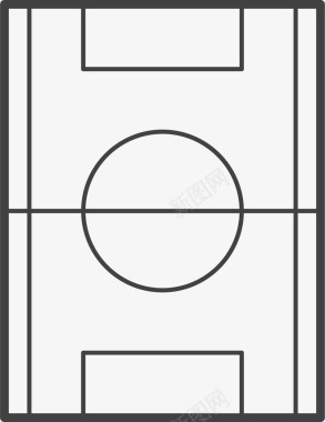 简单的足球场矢量图图标图标