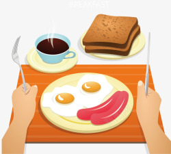 卡通美味早餐素材