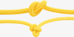 攀岩绳黄色登山绳高清图片