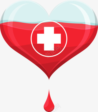 金色爱心国际红十字日爱心献血图标图标