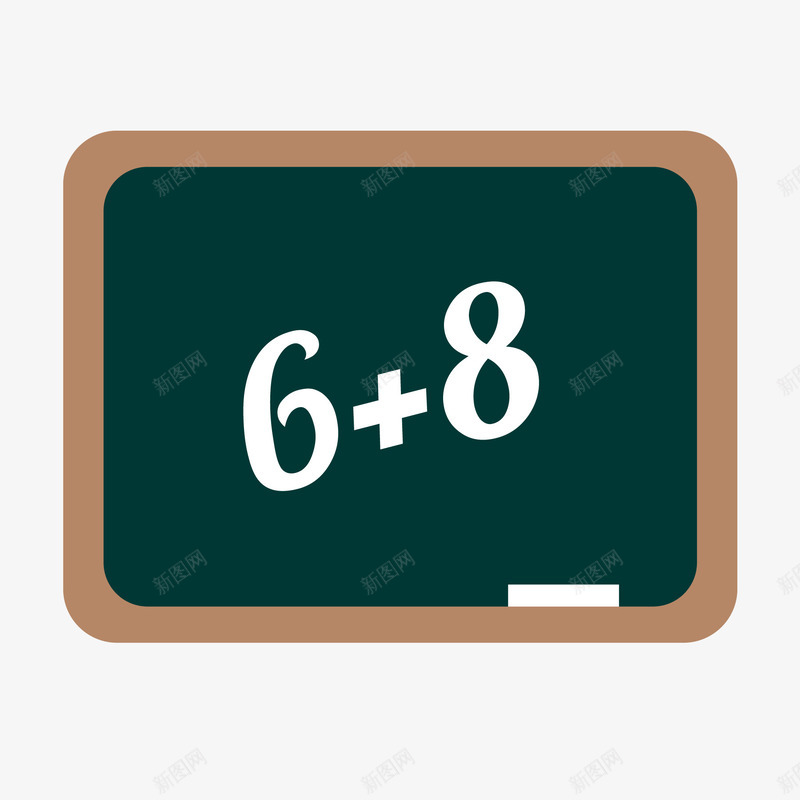 卡通黑板矢量图ai免抠素材_88icon https://88icon.com 加法 卡通 学习 学校 数学 算数 黑板 矢量图