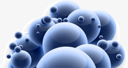 蓝色现代感球体装饰图案素材