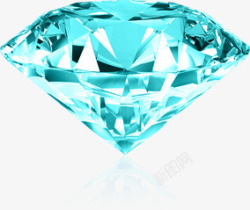 钻石蓝绿色透明七夕素材