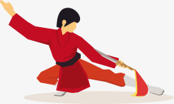 中国武术卡通练武姿势卡通武术高清图片