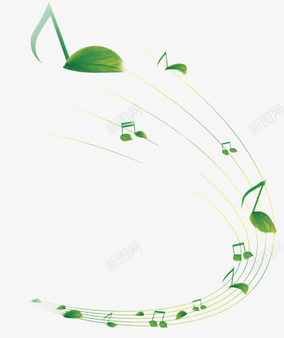 创意合成绿色的音乐符号效果png免抠素材_88icon https://88icon.com 创意 合成 效果 符号 绿色 音乐