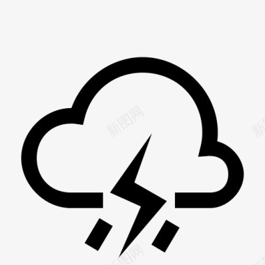 预测闪电下雨迅雷天气天气图标图标