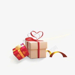 发光的爱心礼盒新年爱心礼盒礼物高清图片