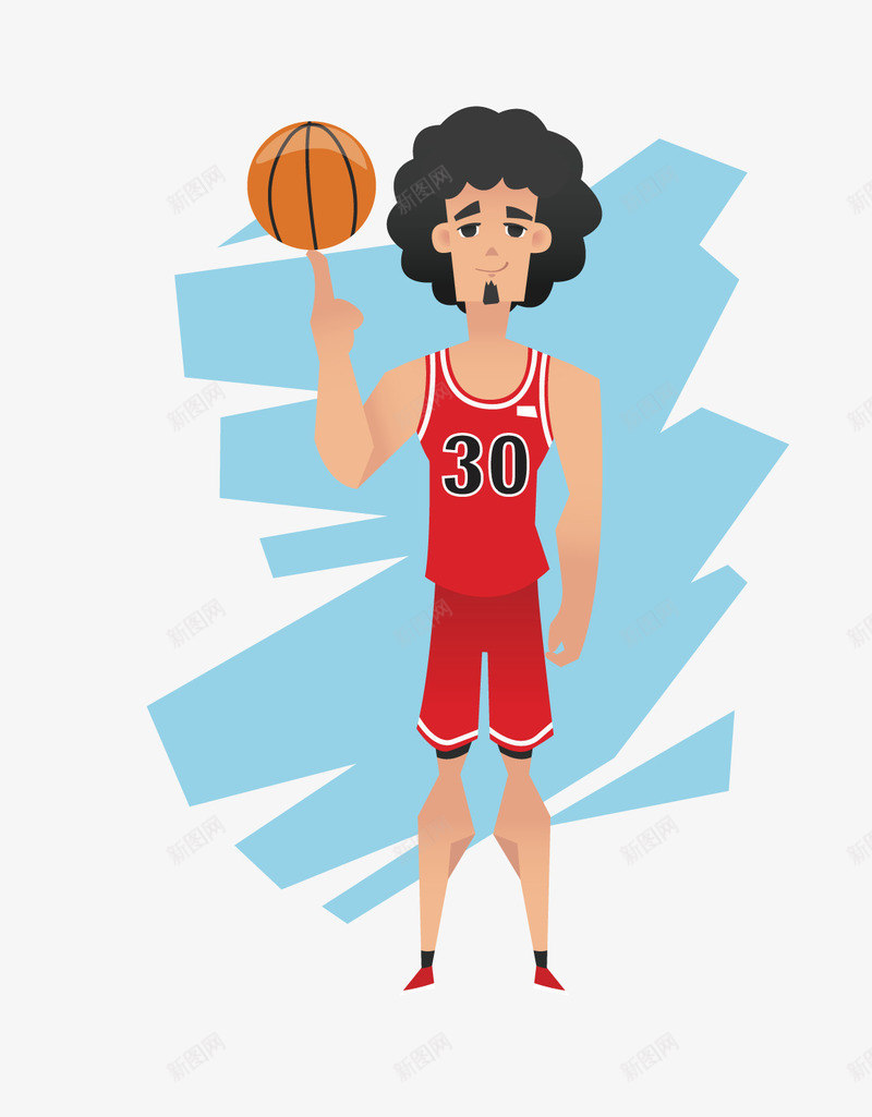 篮球男孩png免抠素材_88icon https://88icon.com 卡通人物 手绘男孩 打篮球 篮球男孩 红色球衣