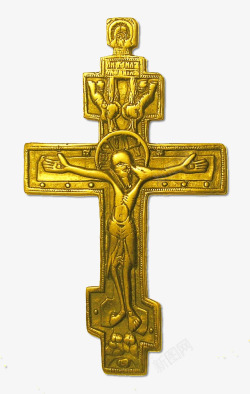 金色的耶稣十字架素材