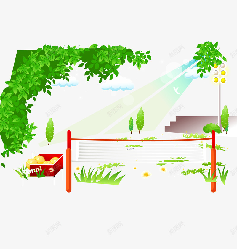 网球运动场png免抠素材_88icon https://88icon.com 运动场