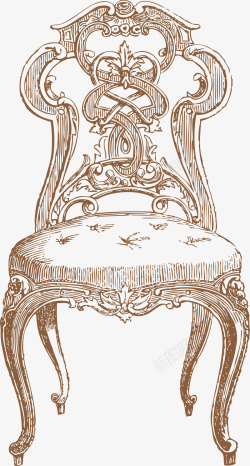 古典棕色椅子素材