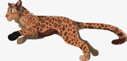 卡通奔跑的猎豹矢量图素材
