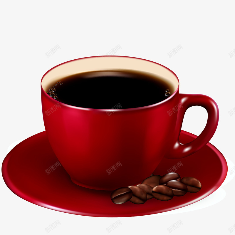 精美热咖啡背景矢量图ai免抠素材_88icon https://88icon.com 精美热咖啡 精美热咖啡矢量素材 精美红色咖啡杯 红色咖啡杯矢量图 矢量图