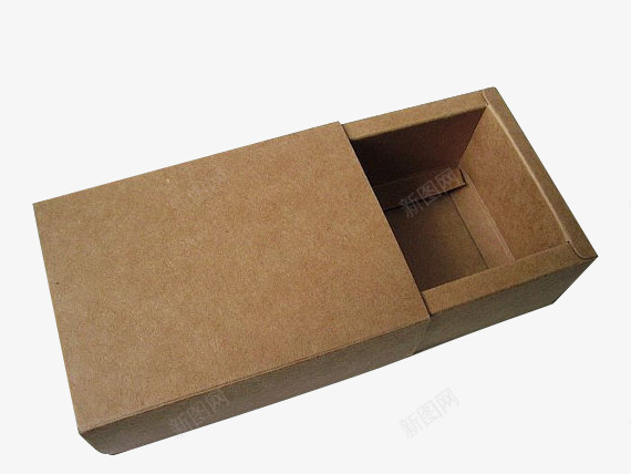 抽拉式牛皮纸盒png免抠素材_88icon https://88icon.com 加厚 抽拉 棕色 牛皮纸盒