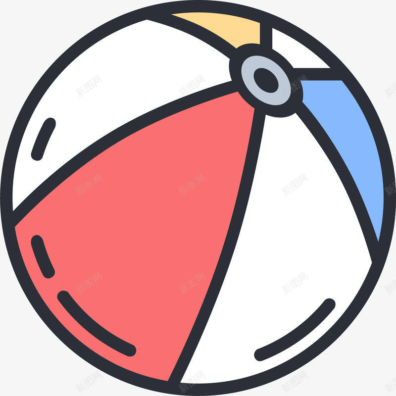 卡通沙滩排球矢量图ai免抠素材_88icon https://88icon.com 卡通 度假 户外旅游 手绘 沙滩排球 矢量图案 矢量图